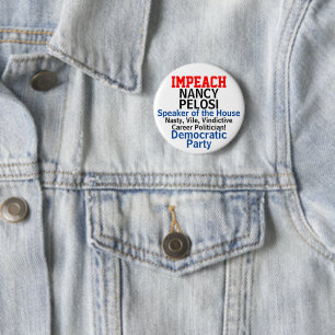 Pelosi Amtsenthebung Blau NAME BEARBEITEN Button