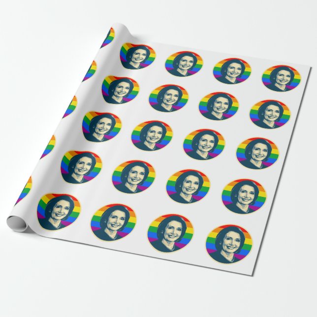 PELOSI LGBT-ABZEICHEN GESCHENKPAPIER (Ungerollt)