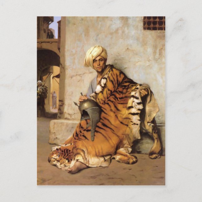 Pelt Merchant von Kairo von Jean-Leon Gerome Postkarte (Vorderseite)
