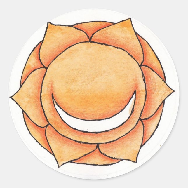 Pelvic Chakra Runder Aufkleber (Vorderseite)