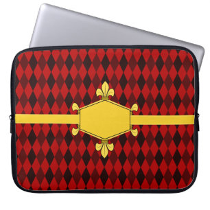 Pelz de lis, Gold, roter Diamant, Zeichen hinzufüg Laptopschutzhülle