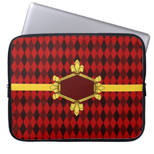 Pelz de lis, Gold, roter Diamant, Zeichen hinzufüg Laptopschutzhülle