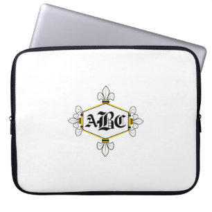Pelz de lis, Gold, Zeichen/Name hinzufügen (anpass Laptopschutzhülle