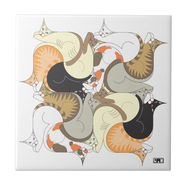 Pelz Ellie Keramik-Fliese Fliese (Vorderseite)