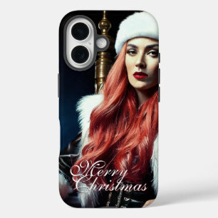 Pelz- und Lederdiva – Frohe Weihnachten iPhone 16 Hülle