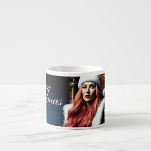 Pelz- und Lederdiva – Frohe Weihnachten Espressotasse