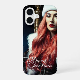 Pelz- und Lederdiva – Frohe Weihnachten iPhone 16 Hülle