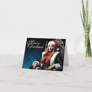 Pelz- und Lederdiva – Frohe Weihnachten Karte