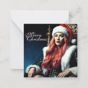 Pelz- und Lederdiva – Frohe Weihnachten Mitteilungskarte