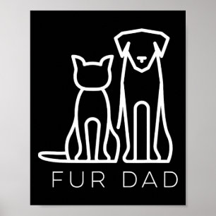 Pelz Vater Pet Lover Katze Hund Vater Husbynd Sonn Poster