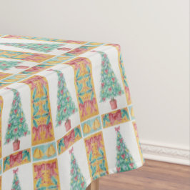 Pelzbäume mit roten Bohnen Goldglocken für Weihnac Tischdecke