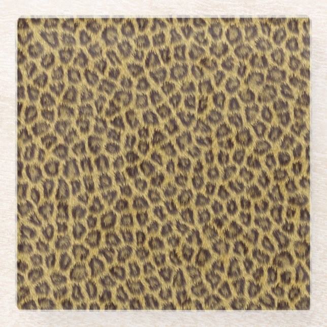 Pelzbeschaffenheit Glasuntersetzer (Vorderseite)