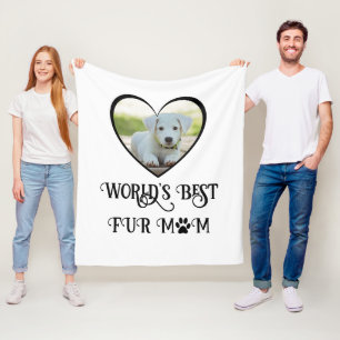 Pelze Mama Hund Foto Fleecedecke