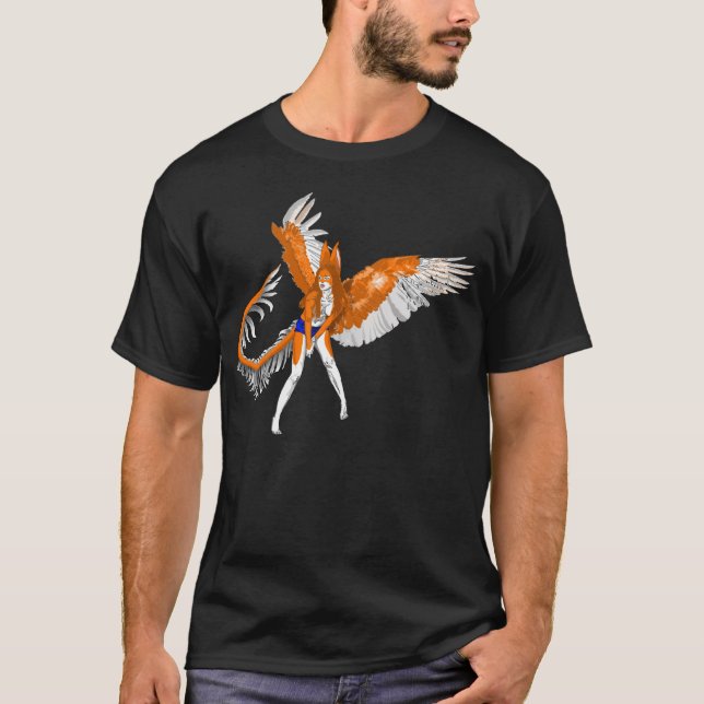 Pelzengelskaninchendrachehäschen Anthro T-Shirt (Vorderseite)