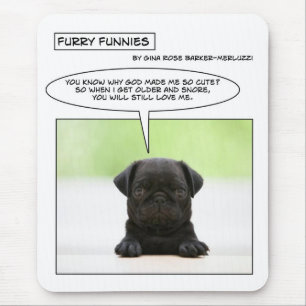PelzFunnies Baby-Mopshund Mousepad