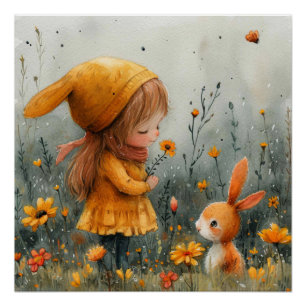 Pelziger Freund: Ein bisschen wunderlicher Hase Poster