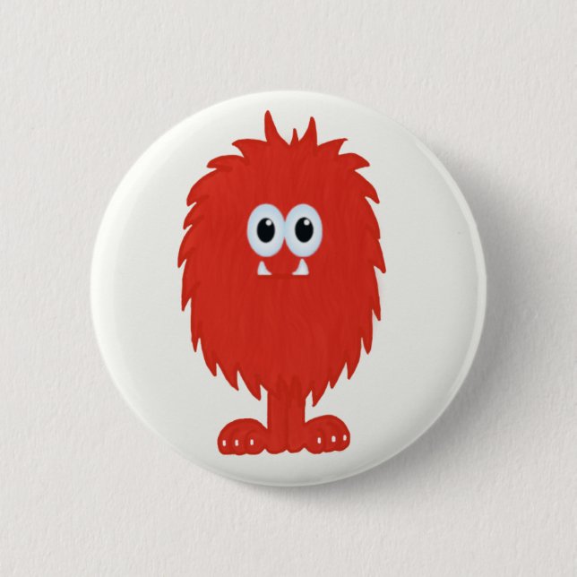 Pelzmonster-Knopf Button (Vorderseite)