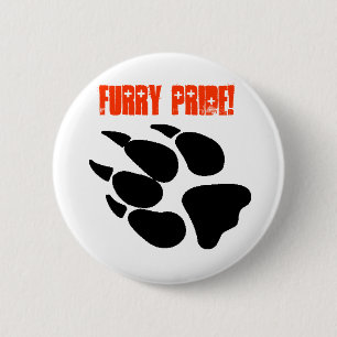 Pelzstolz Pawprint Knopf Button