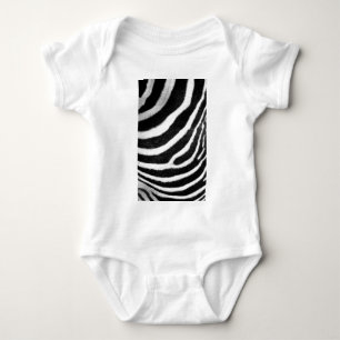 Pelzstreifen aus schwarz-weiß Imitaten Zebra Print Baby Strampler