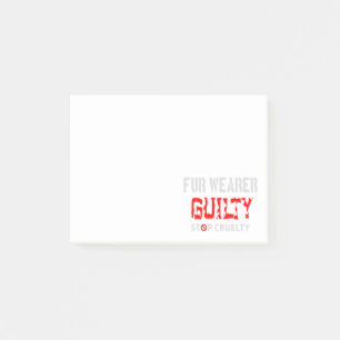 Pelzträger schuldig post-it klebezettel