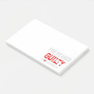 Pelzträger schuldig post-it klebezettel