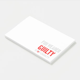 Pelzträger schuldig post-it klebezettel