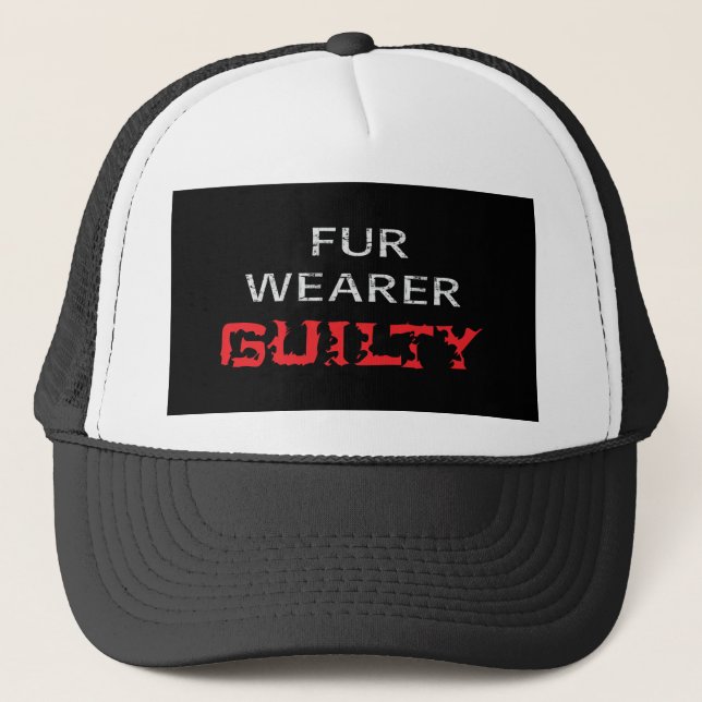 Pelzträger schuldig truckerkappe (Vorderseite)
