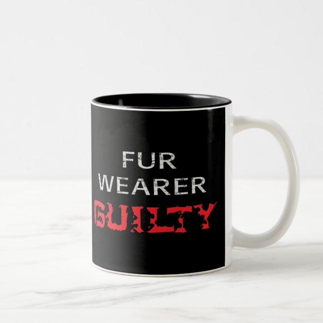 Pelzträger schuldig zweifarbige tasse (Rechts)