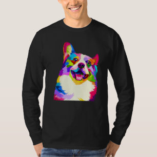 Pem Welsh Corgi Pop Gemütliches Portrait T-Shirt