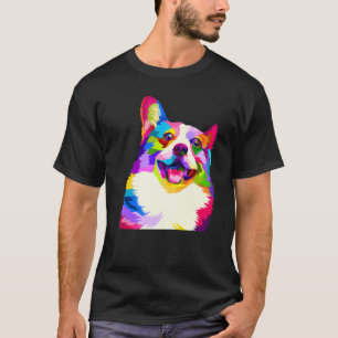 Pem Welsh Corgi Pop Gemütliches Portrait T-Shirt