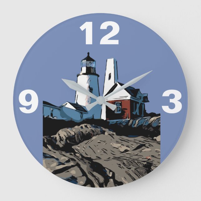 PEMAQUID LIGHT-PUNKT GROßE WANDUHR (Vorderseite)