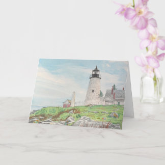 Pemaquid Point Aquarell Karte