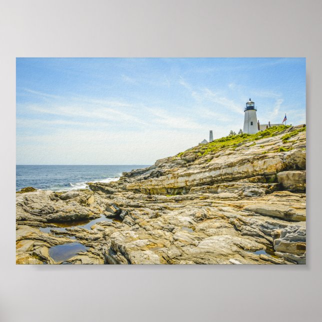 Pemaquid Point Coastal Maine Lighthouse Poster (Vorne)