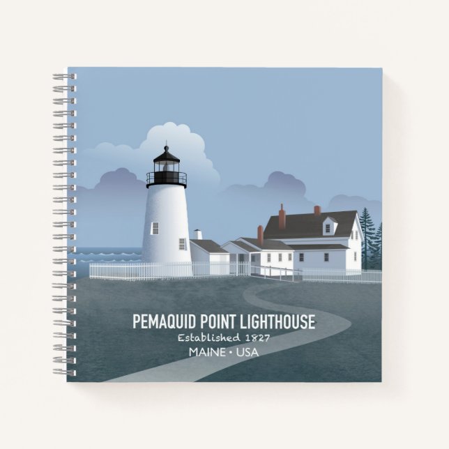 Pemaquid Point Leuchtturm Notizbuch (Vorderseite)