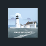 Pemaquid Point Lighthouse Leinwanddruck<br><div class="desc">Colourful artwork of Pemaquid Point Lighthouse and the lightkeeper’s house in Bristol,  Lincoln County,  Maine.  Perfect for anyone who loves this fantastic part of Maine.</div>