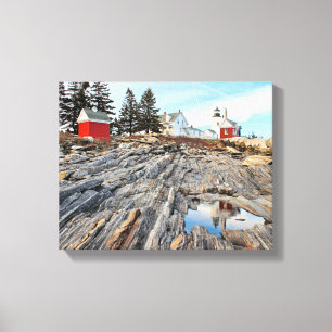 Pemaquid Point Lighthouse Maine Wrapped Canvas Leinwanddruck