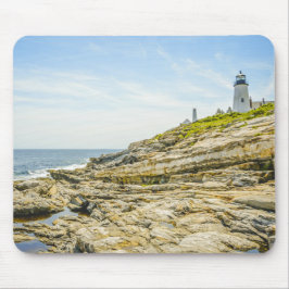 Pemaquid Point Maine Lighthouse and Ocean Mousepad