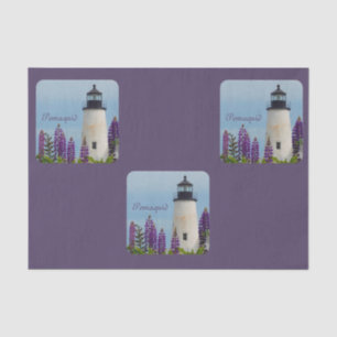 Pemaquid Point Plum Lighthouse Decoupage Seidenpapier