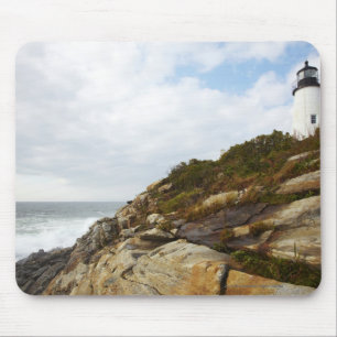 Pemaquid Punkt-Leuchtturm auf einem felsigen Mousepad