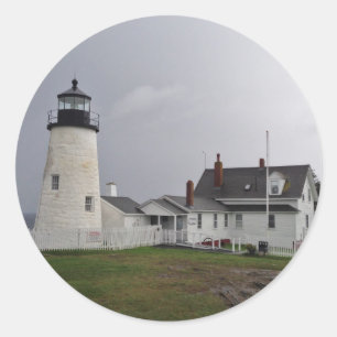 Pemaquid Punkt-Leuchtturm, Maine Runder Aufkleber