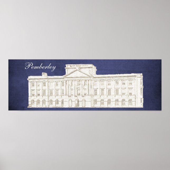 Pemberley Jane Austen Pride and Prejudice Poster (Vorne)
