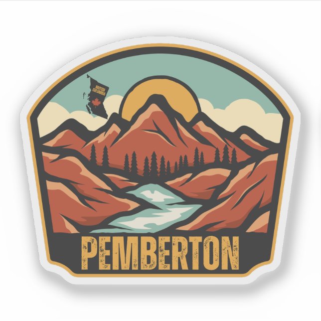 Pemberton, British Columbia Aufkleber (Vorderseite)