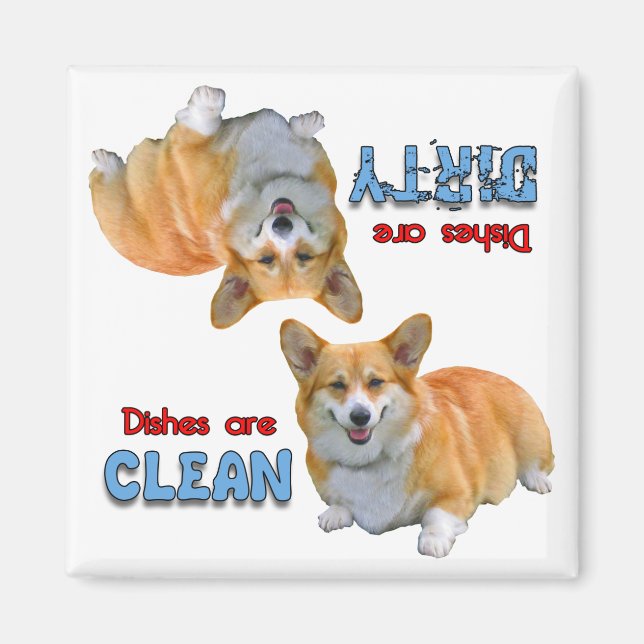 Pembroke Corgi Dog Lovers Geschirrspülmaschine Mag Magnet (Vorne)