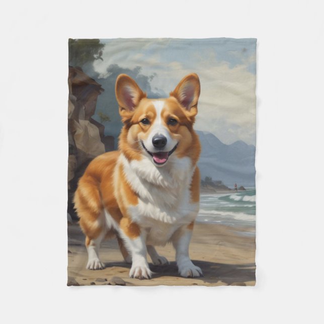 Pembroke Corgi Fleecedecke (Vorderseite)