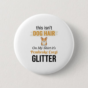 Pembroke Corgi Glitter Lustiges Hunde Liebhaber De Button