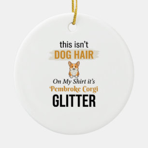 Pembroke Corgi Glitter Lustiges Hunde Liebhaber De Keramik Ornament