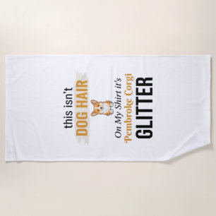 Pembroke Corgi Glitter Lustiges Hunde-Liebhaber-De Strandtuch