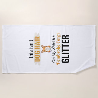 Pembroke Corgi Glitter Lustiges Hunde-Liebhaber-De Strandtuch