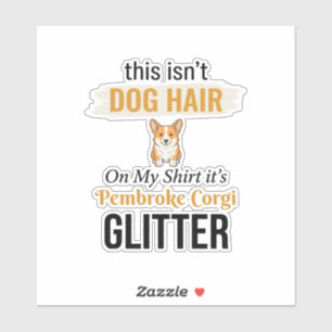 Pembroke Corgi Glitter Lustiges Hundebesitzer-Desi Aufkleber