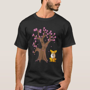 Pembroke Corgi Hund aus Japan Kirschblüte T-Shirt